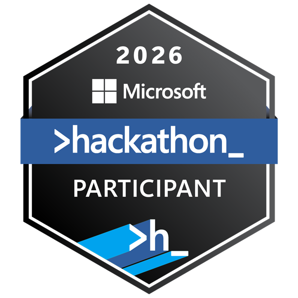 Microsoft Global Hackathon 2026 Participant badge