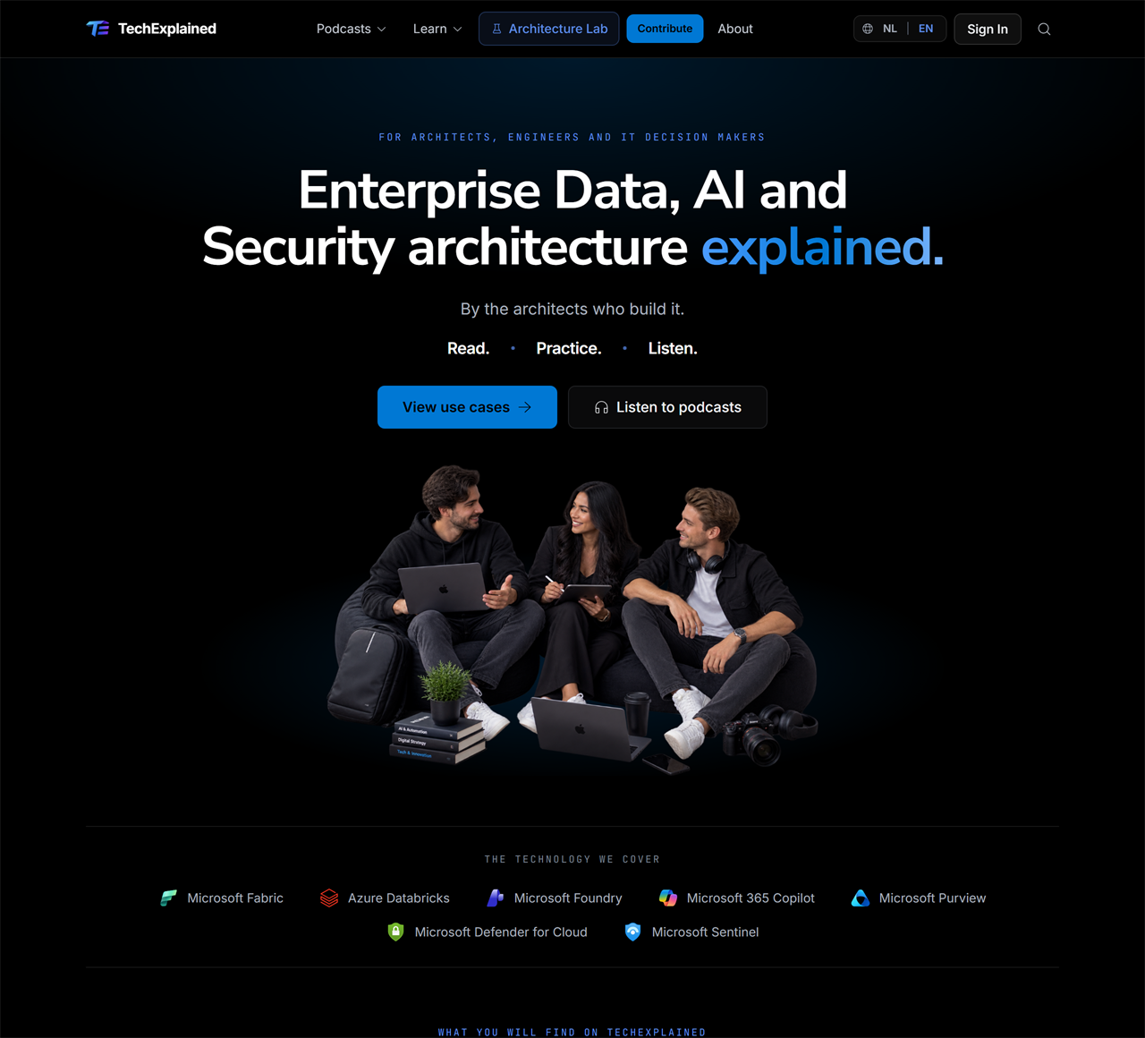 Impressie van de homepage van TechExplained.nl
